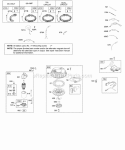 Alternator Electric Starter Ignition Rewind Starter Diagram and Parts List for 215702-0110-B1  Briggs and Stratton Engine